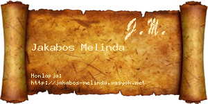 Jakabos Melinda névjegykártya
