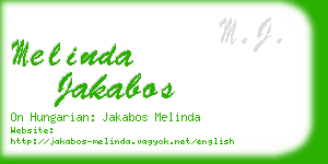 melinda jakabos business card